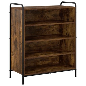Vidaxl Omara za čevlje 76 x 36,5 x 93 cm Inženirski les Dimljen hrast