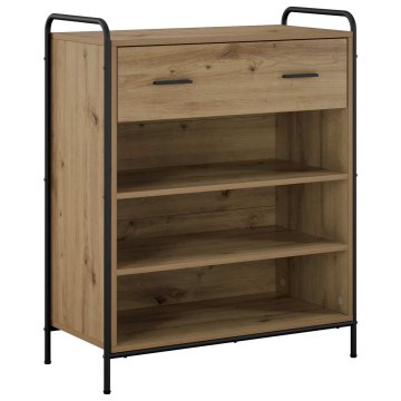 Vidaxl Omara za čevlje 76 x 36,5 x 93 cm Inženirski les Artisan hrast