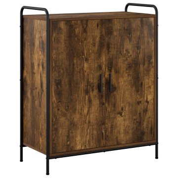 Vidaxl Omara za čevlje 76 x 36,5 x 93 cm Inženirski les Dimljen hrast
