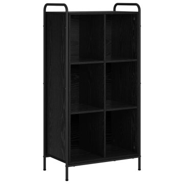 Vidaxl Knjigovni omar 57 x 33 x 111 cm Inženirski les Črni hrast