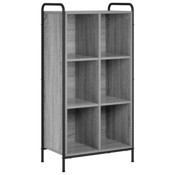 Vidaxl Knjigovni omar 57 x 33 x 111 cm Inženirski les Siva Sonoma