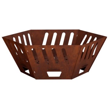Vidaxl Ogenj Rjav 60 x 60 x 23 cm Vremensko odporno jeklo