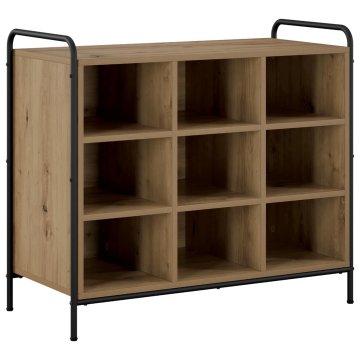 Vidaxl Omara za čevlje 85 x 39,5 x 75 cm Inženirski les Artisan hrast