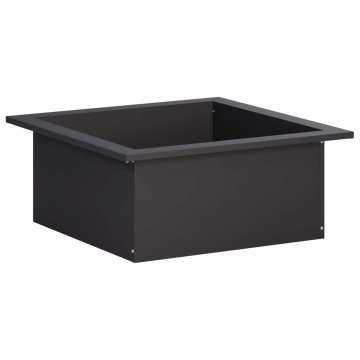 Vidaxl Obroč za Ognjišče Črna 90 x 90 x 25 cm Jeklo