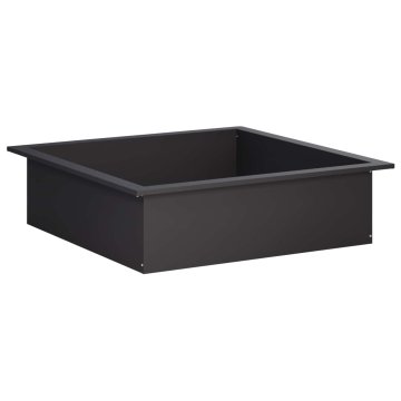 Vidaxl Obroč za Ognjišče Črna 90 x 90 x 25 cm Jeklo