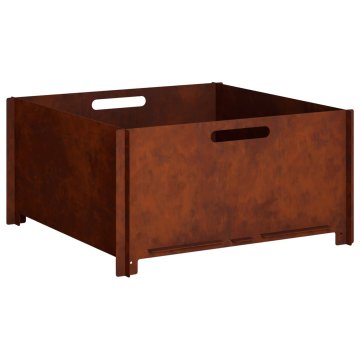 Vidaxl Ogenj Rjav 60 x 60 x 30 cm Vremensko odporno jeklo