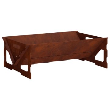 Vidaxl Ogenj Rjav 60 x 40 x 20 cm Vremensko odporno jeklo