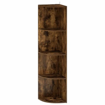 Vidaxl Kotna polica 4 ravni 31,5 x 31 x 130 cm Inženirski les