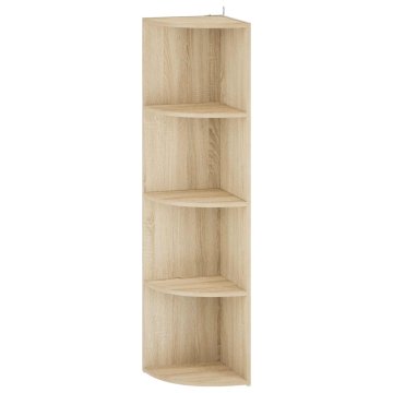 Vidaxl Kotna polica 4 ravni 31,5 x 31 x 130 cm Inženirski les