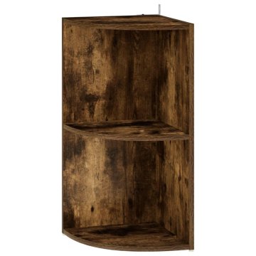 Vidaxl Kotna polica 2 ravni 41,5 x 41,5 x 72 cm Inženirski les