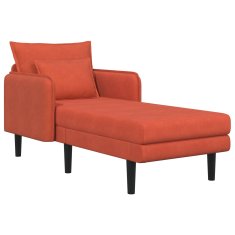 Vidaxl Velik počivalnik Rdeče oranžna Mikrovlaknena tkanina