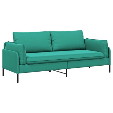 Vidaxl 3-sedežna sedežna Turkizna 222 x 81 x 89 cm Žamet