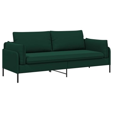 Vidaxl 3-sedežna sedežna Temno zelena 222 x 81 x 89 cm Žamet