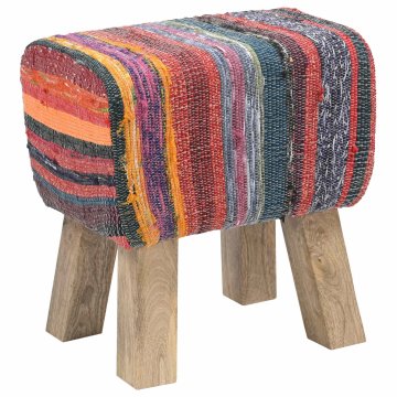 Vidaxl klop 40 x 30 x 45 cm Pravo usnje večbarvno
