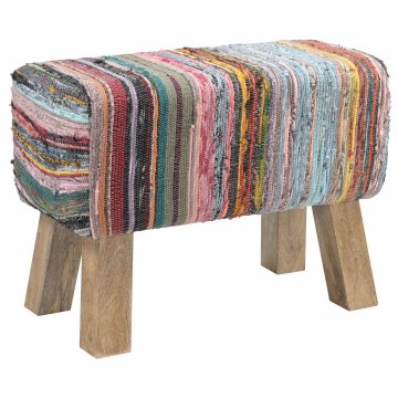 Vidaxl klop 60 x 30 x 45 cm Pravo usnje večbarvno