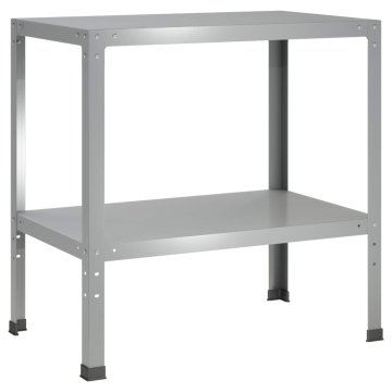 Vidaxl Miza za presajanje 80 x 50 x 80 cm Pocinkano jeklo Srebrna