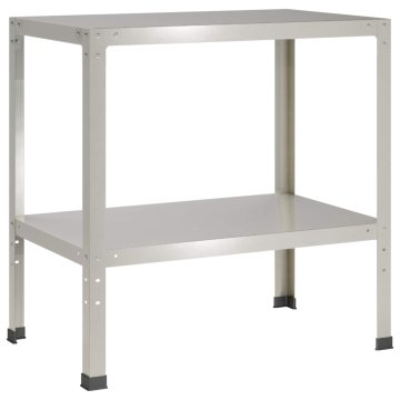 Vidaxl Miza za presajanje 100 x 50 x 80 cm Nerjaveče jeklo Srebrna