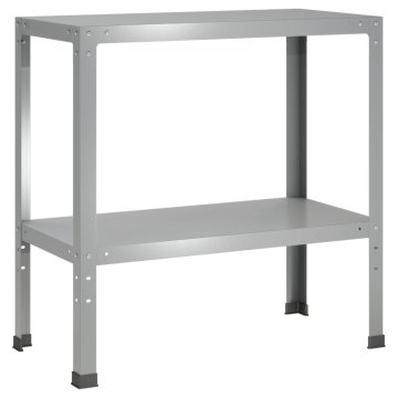 Vidaxl Miza za presajanje 80 x 40 x 80 cm Pocinkano jeklo Srebrna