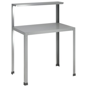 Vidaxl Miza za presajanje 100 x 50 x 104 cm Pocinkano jeklo Srebrna