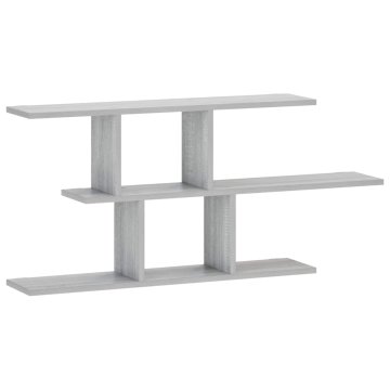 Vidaxl Stenska polica Siva Sonoma 100 x 17 x 45,5 cm Inženirski les