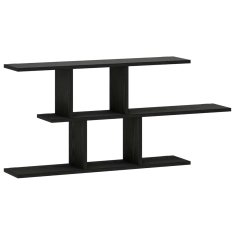 Vidaxl Stenska polica Črni hrast 100 x 17 x 45,5 cm Inženirski les
