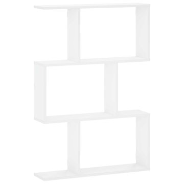 Vidaxl Stenska polica Bela 72 x 17 x 105 cm predelan les