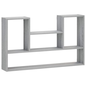 Vidaxl Stenska polica Siva Sonoma 100 x 17 x 60 cm Obdelan les