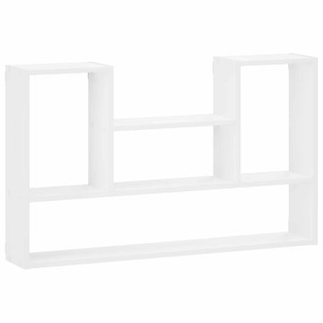 Vidaxl Stenska polica Bela 100 x 17 x 60 cm Obdelan les