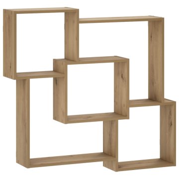 Vidaxl Stenska polica Artisan hrast 98 x 17 x 91 cm Obdelan les
