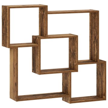 Vidaxl Stenska polica Star les 98 x 17 x 91 cm Obdelan les