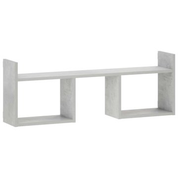 Vidaxl Stenska polica Betonsko siva 90 x 17 x 32 cm Inženirski les