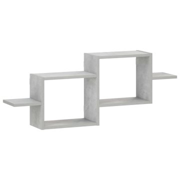 Vidaxl Stenska polica Betonsko siva 95 x 17 x 37 cm Inženirski les