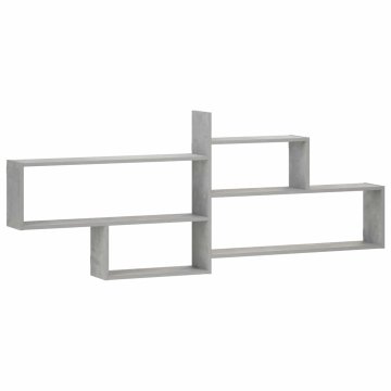 Vidaxl Stenska polica Betonsko siva 168,5 x 17 x 68 cm Inženirski les