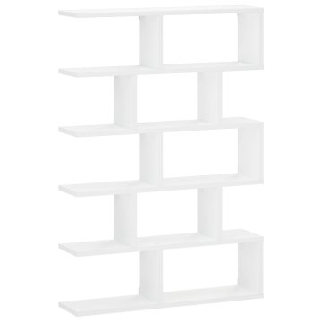 Vidaxl Stenska polica Bela 70 x 17 x 101 cm Inženirski les