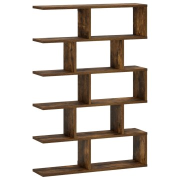 Vidaxl Stenska polica Dimljen hrast 70 x 17 x 101 cm Inženirski les