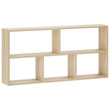 Vidaxl Stenska polica Sonoma hrast 102 x 17 x 50 cm Inženirski les