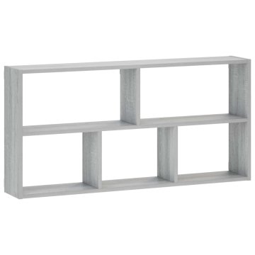 Vidaxl Stenska polica Siva Sonoma 102 x 17 x 50 cm Inženirski les
