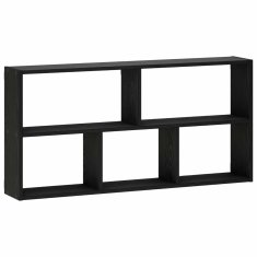 Vidaxl Stenska polica Črni hrast 102 x 17 x 50 cm Inženirski les