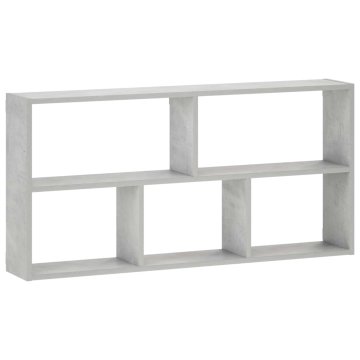 Vidaxl Stenska polica Betonsko siva 102 x 17 x 50 cm Inženirski les