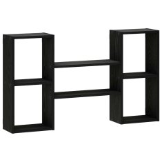 Vidaxl Stenska polica Črni hrast 102 x 17 x 59 cm Inženirski les