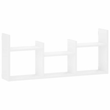 Vidaxl Stenska polica Bela 97.5 x 17 x 40 cm Predelan les