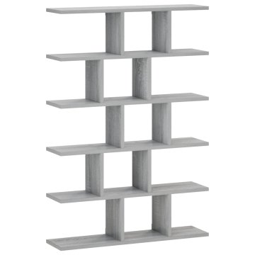 Vidaxl Stenska polica Siva Sonoma 70 x 17 x 101 cm Predelan les
