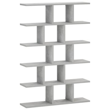 Vidaxl Stenska polica Betonsko siva 70 x 17 x 101 cm Predelan les