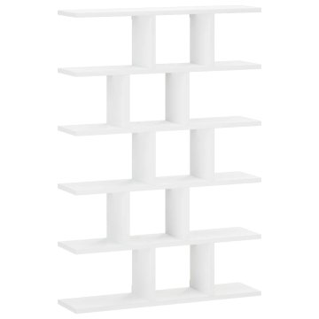 Vidaxl Stenska polica Bela 70 x 17 x 101 cm Predelan les