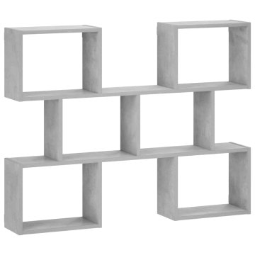 Vidaxl Stenska polica Betonsko siva 103 x 17 x 80 cm Inženirski les