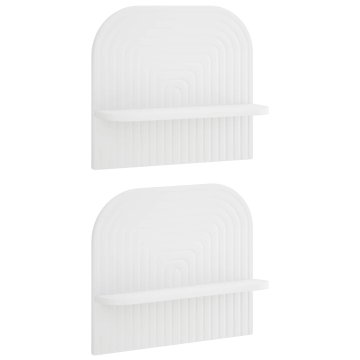 Vidaxl Stenska polica 2 kos Bela 41 x 13.5 x 37.5 cm Inženirski les
