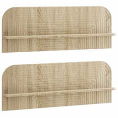 Vidaxl Stenska polica 2 kos Sonoma hrast 102 x 13.5 x 37.5 cm