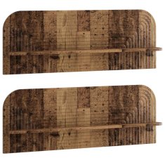 Vidaxl Stenska polica 2 kos Star les 102 x 13.5 x 37.5 cm