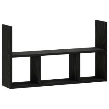 Vidaxl Stenska polica Črni hrast 78,5 x 17 x 45 cm Inženirski les