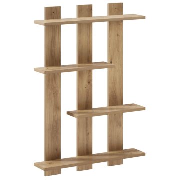 Vidaxl Stenska polica Artisan hrast 61 x 13,5 x 88 cm Inženirski les